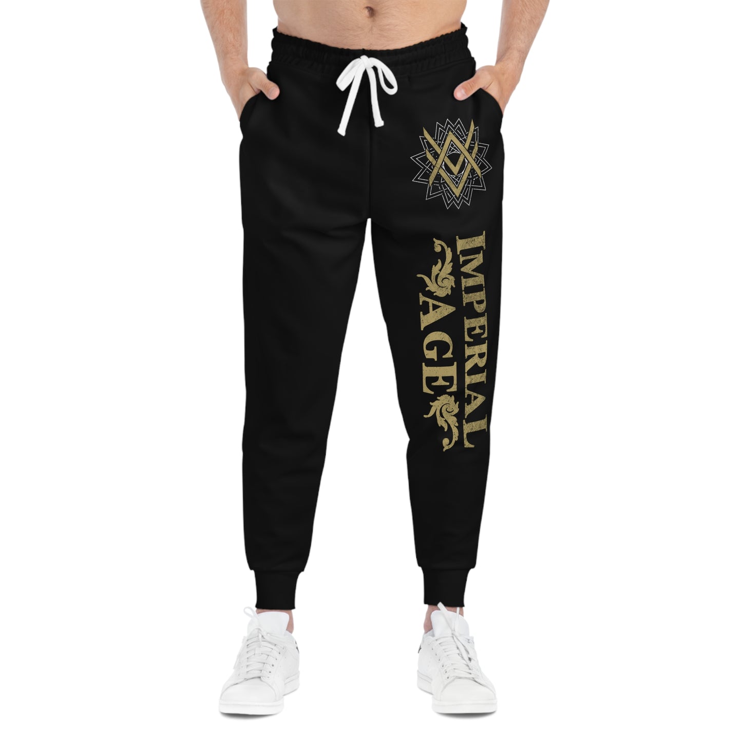 SUMMER COLLECTION - Sweat Pants Black (Gold-White Print)