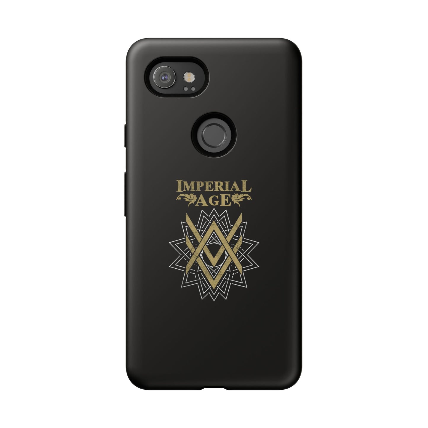 SUMMER COLLECTION - Tough Google Pixel Case Black (Gold-White Print)