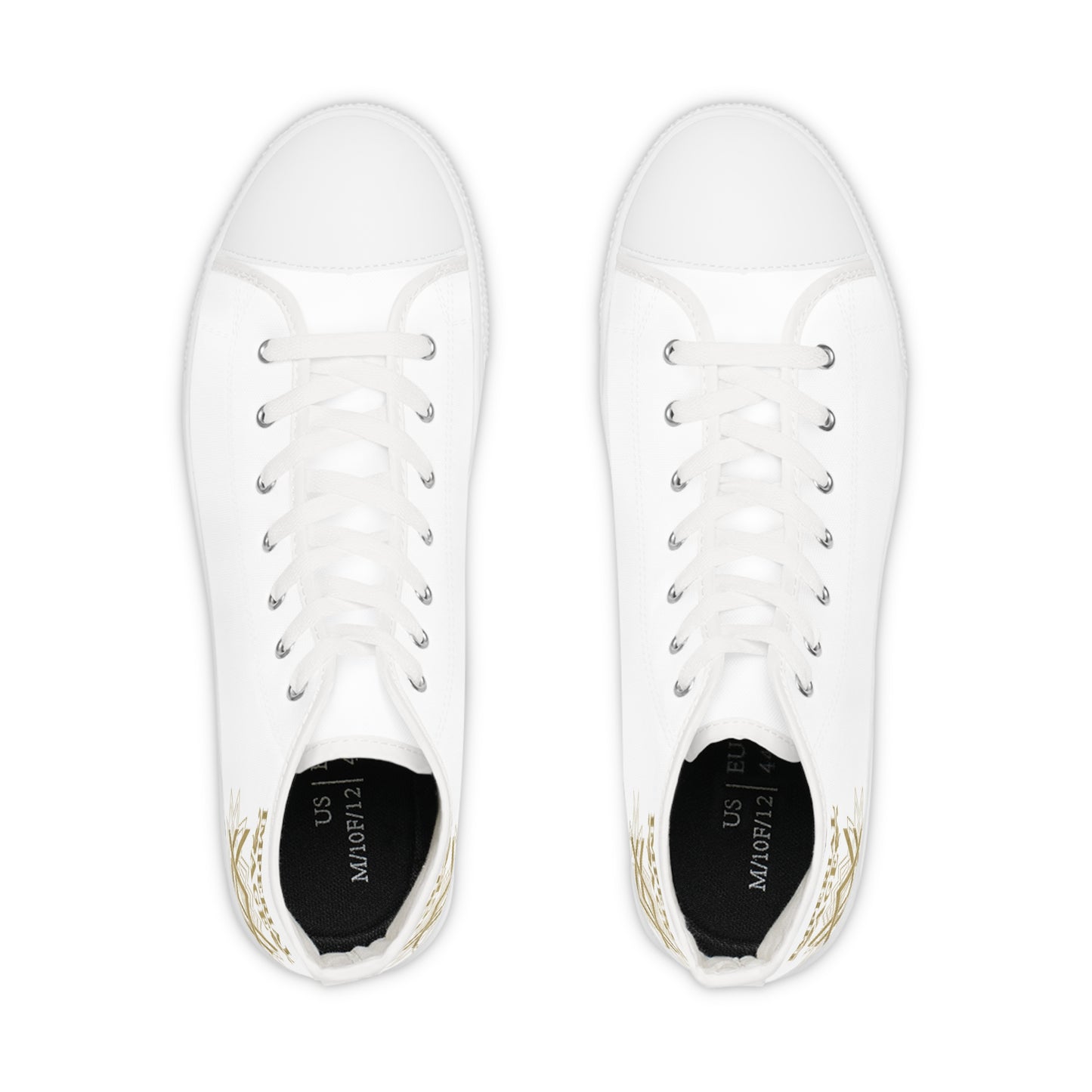 SUMMER COLLECTION - Men's Sneakers White (Gold Print)