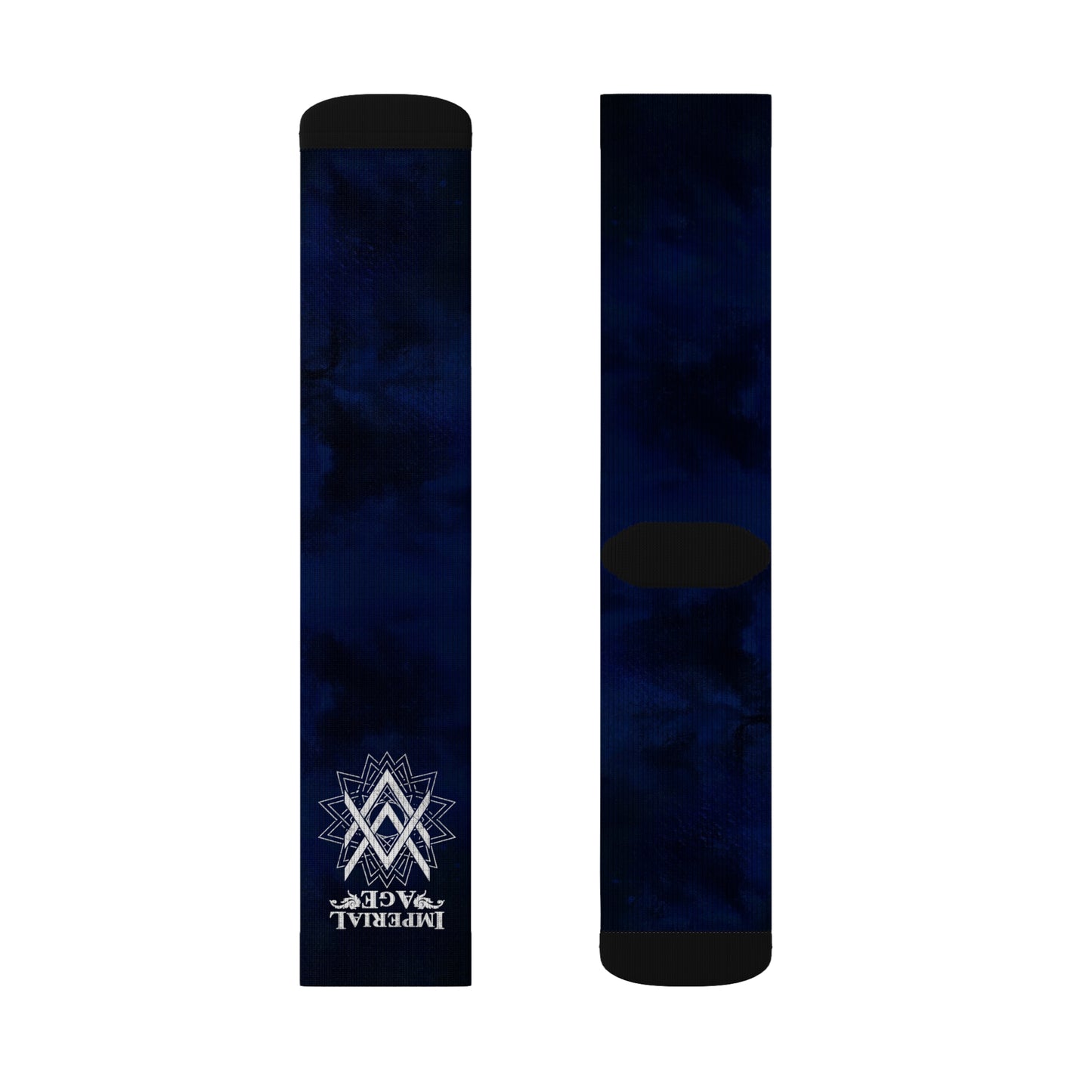 SUMMER COLLECTION - Navy Socks (White Print)