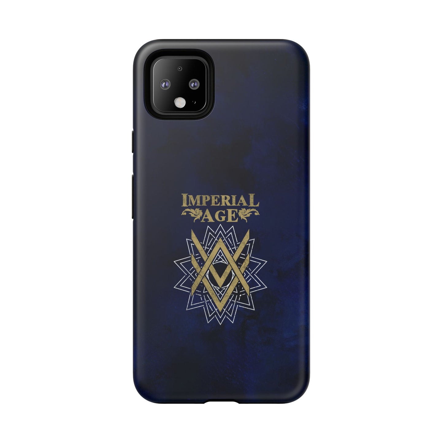 SUMMER COLLECTION - Tough Google Pixel Case Navy (Gold-White Print)