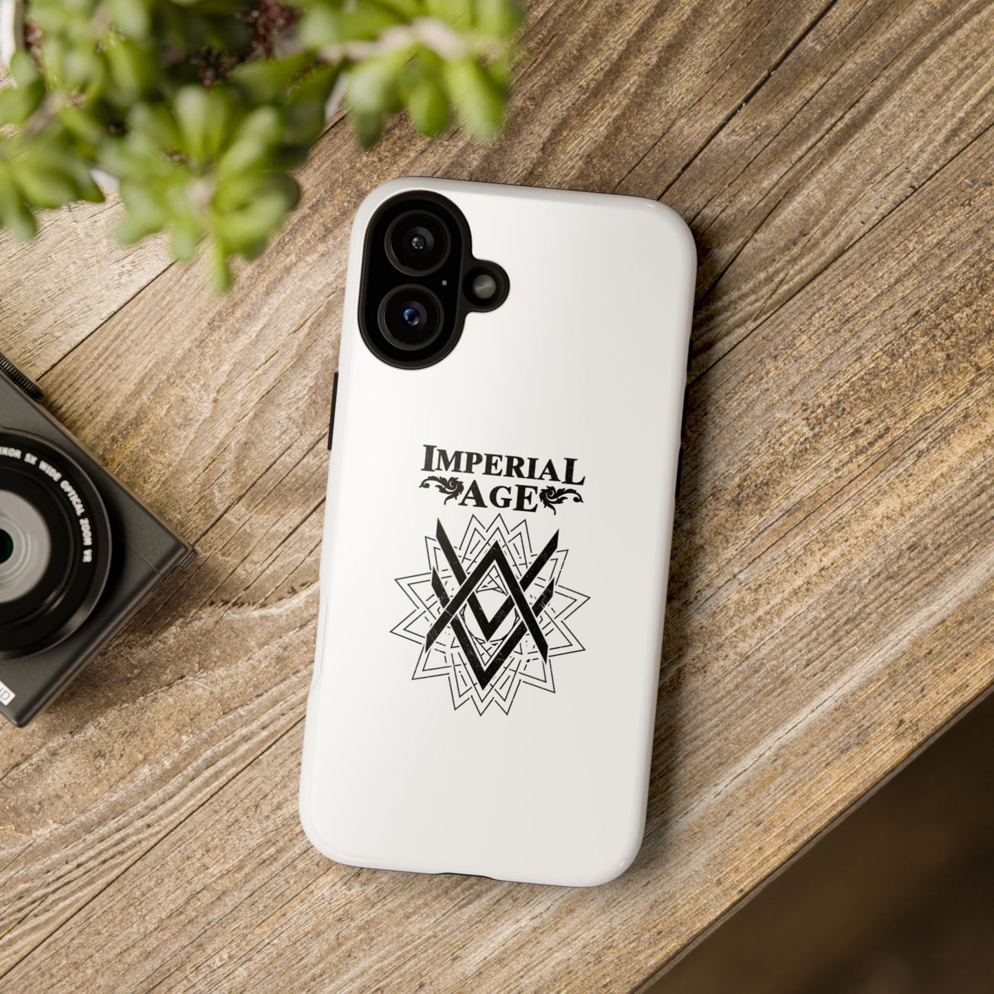 SUMMER COLLECTION - Tough iPhone Case White (Black Print)