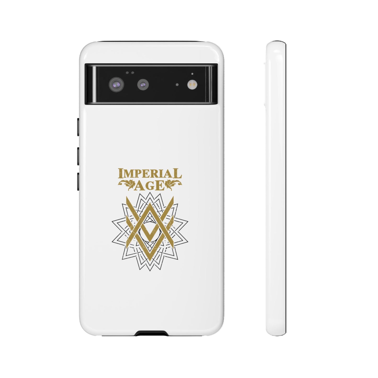 SUMMER COLLECTION - Tough Google Pixel Case White (Gold-White Print)