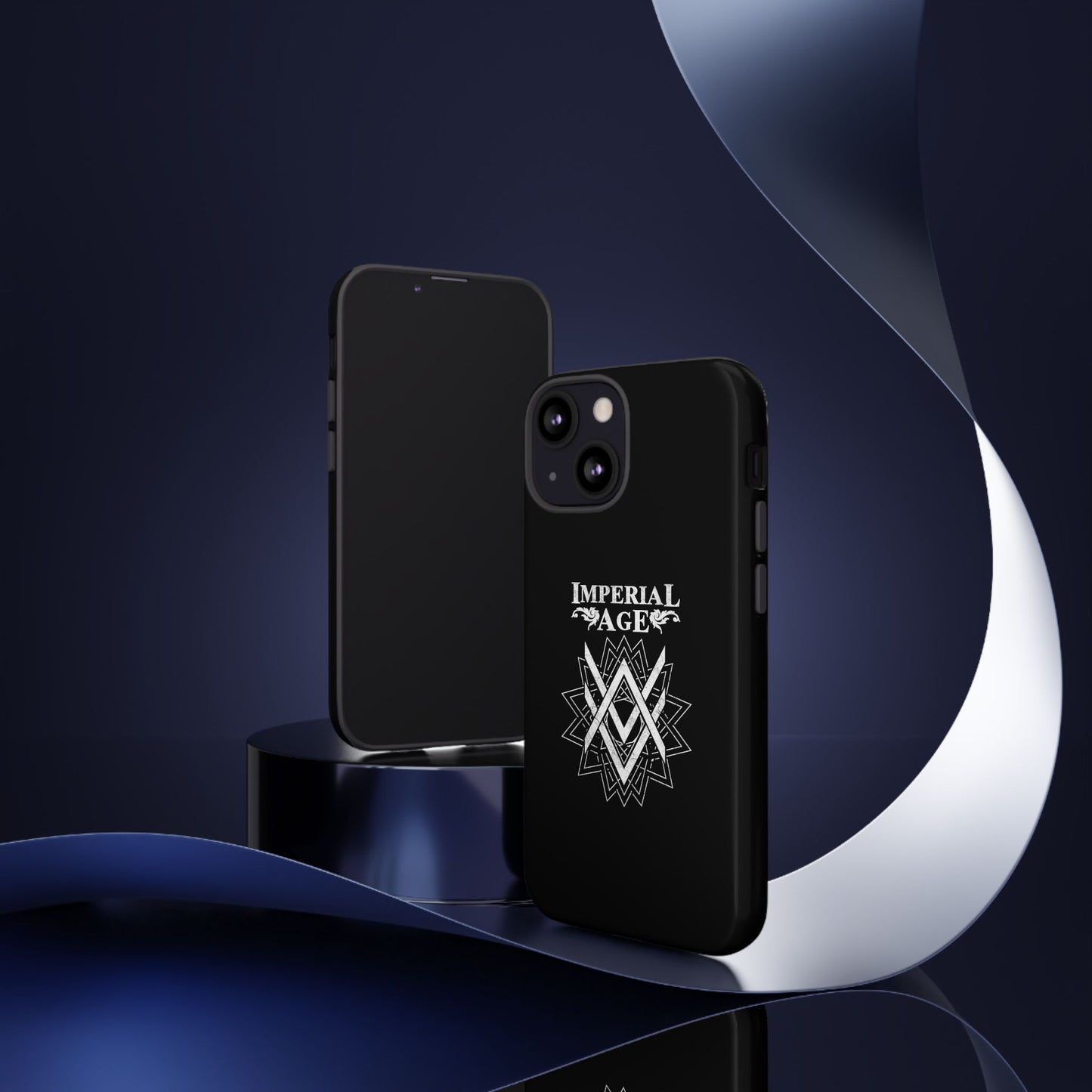 SUMMER COLLECTION - Tough iPhone Case Black (White Print)