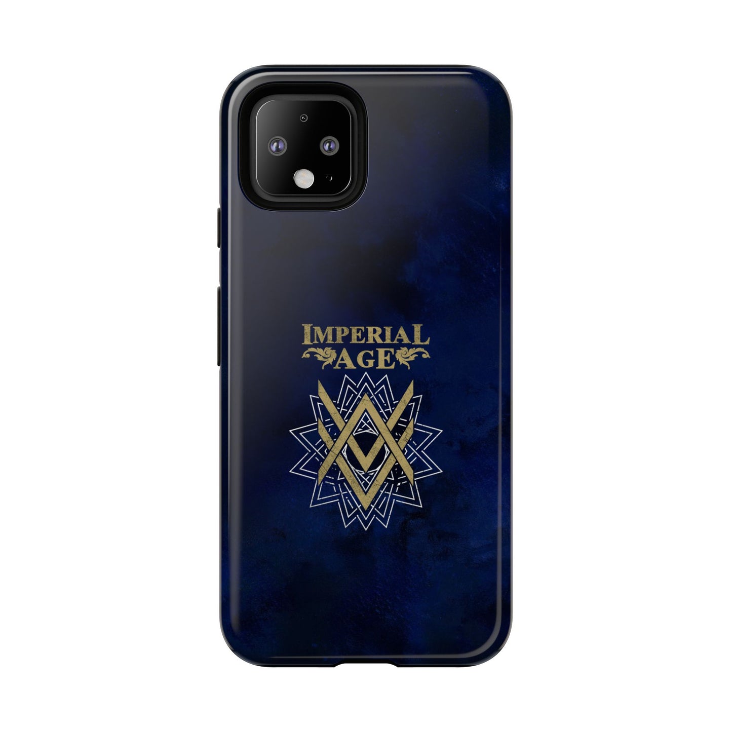 SUMMER COLLECTION - Tough Google Pixel Case Navy (Gold-White Print)