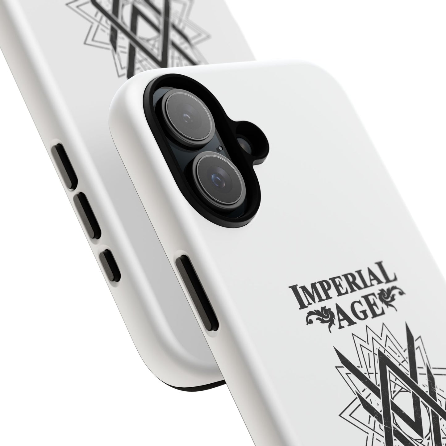 SUMMER COLLECTION - Tough iPhone Case White (Black Print)