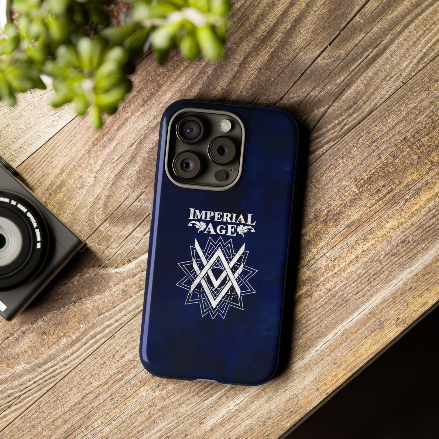 SUMMER COLLECTION - Tough iPhone Case Navy (White Print)