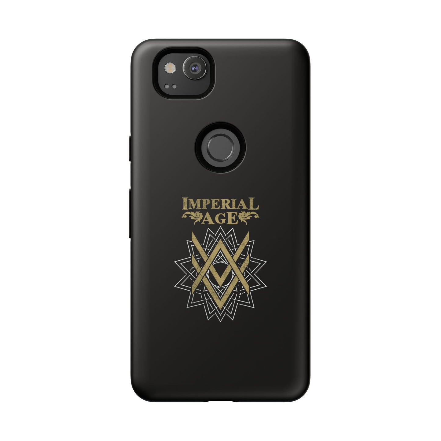 SUMMER COLLECTION - Tough Google Pixel Case Black (Gold-White Print)