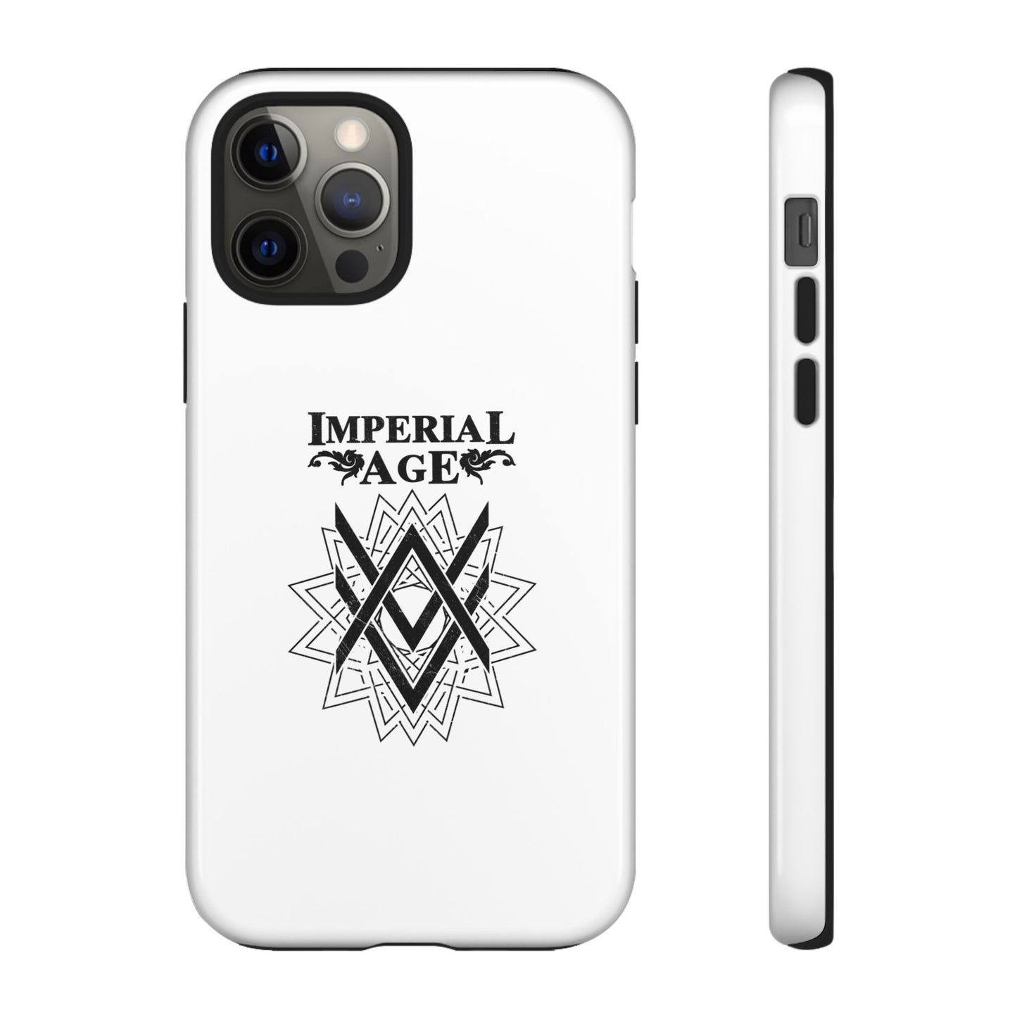 SUMMER COLLECTION - Tough iPhone Case White (Black Print)