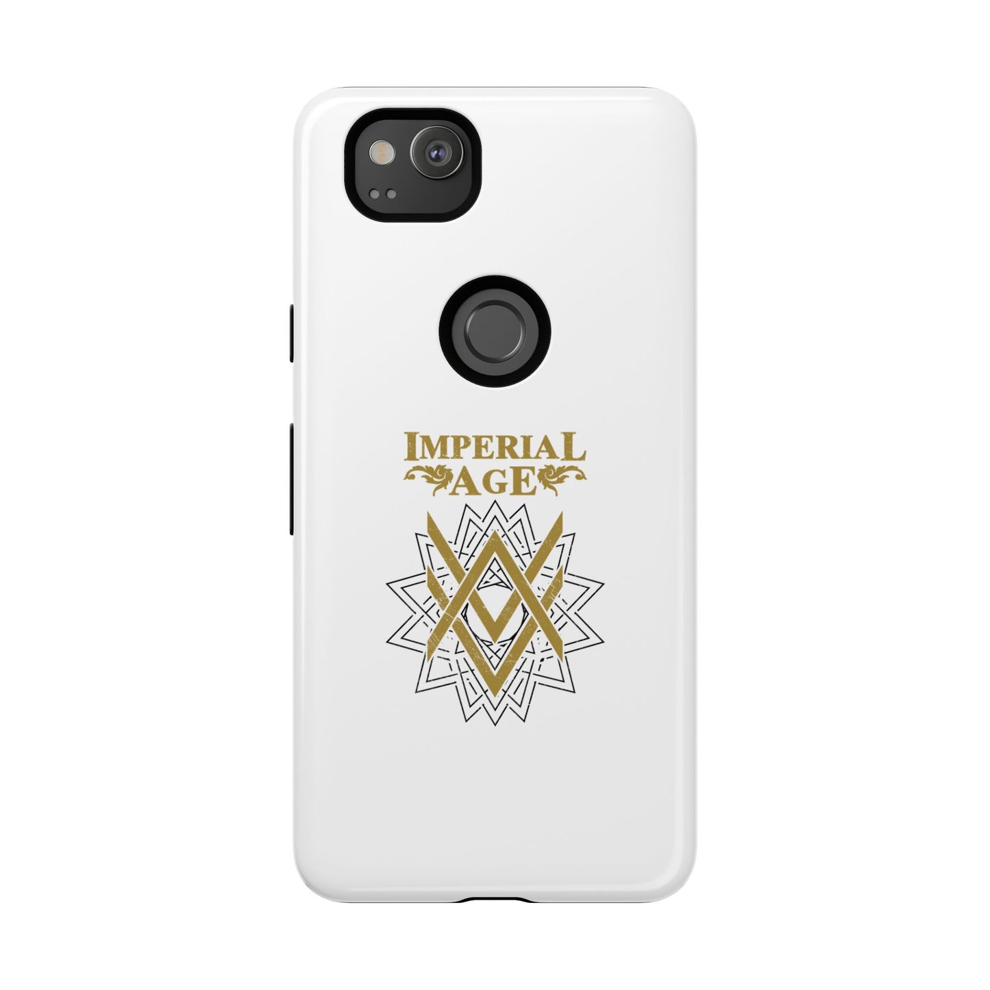 SUMMER COLLECTION - Tough Google Pixel Case White (Gold-White Print)