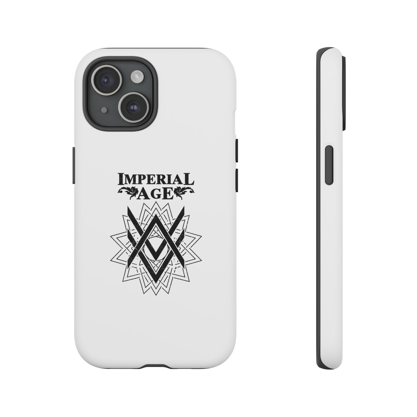 SUMMER COLLECTION - Tough iPhone Case White (Black Print)