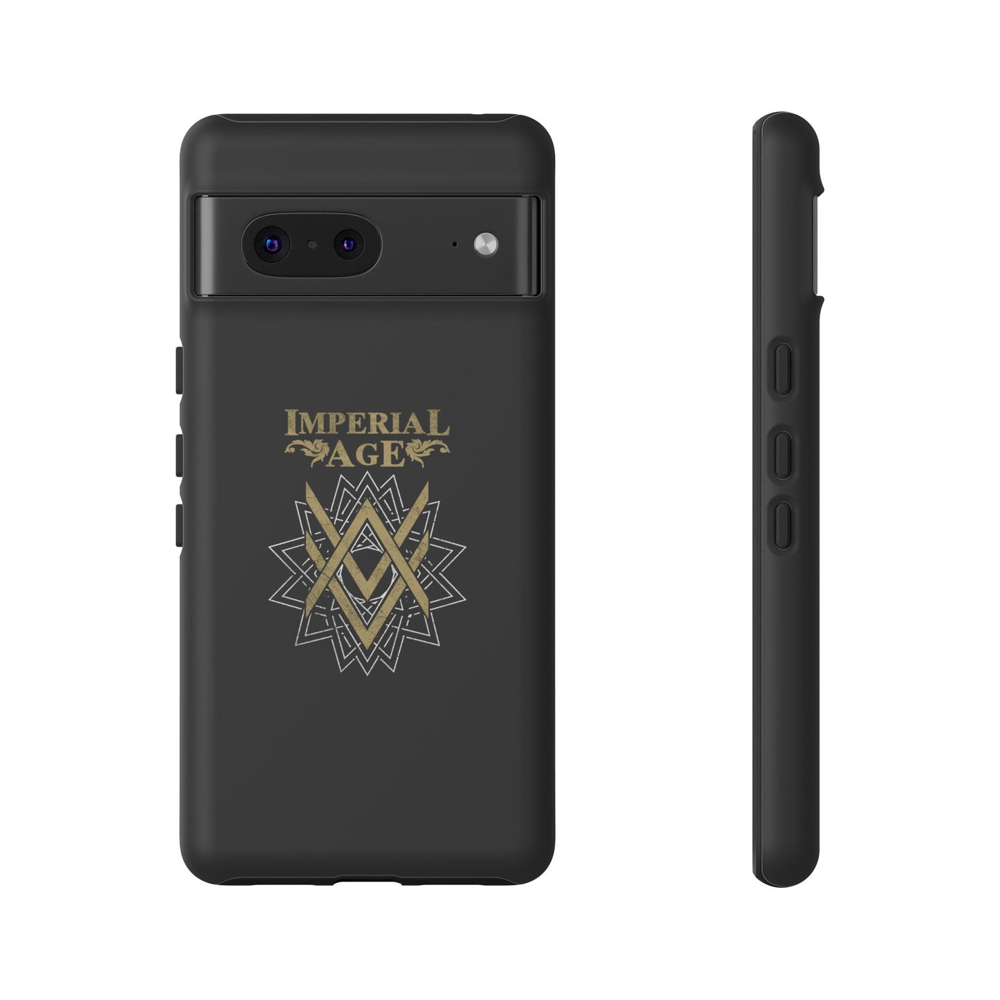 SUMMER COLLECTION - Tough Google Pixel Case Black (Gold-White Print)