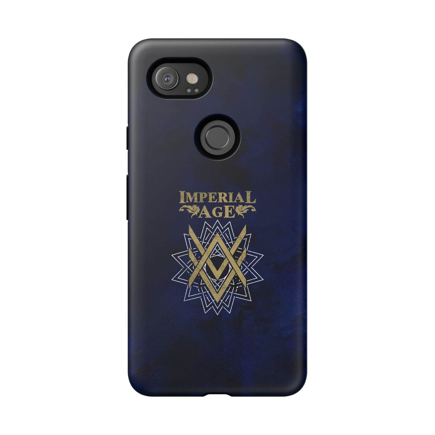 SUMMER COLLECTION - Tough Google Pixel Case Navy (Gold-White Print)