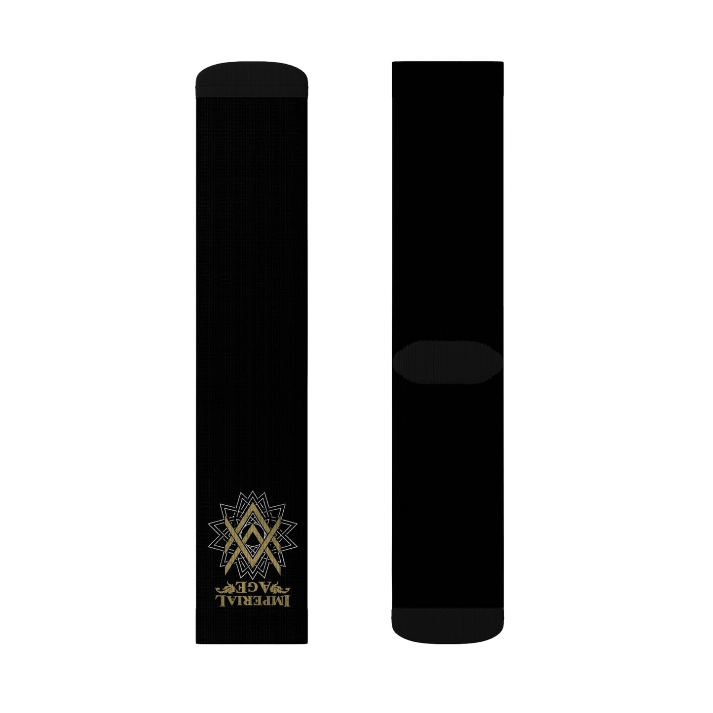 SUMMER COLLECTION - Black Socks (Gold-White Print)