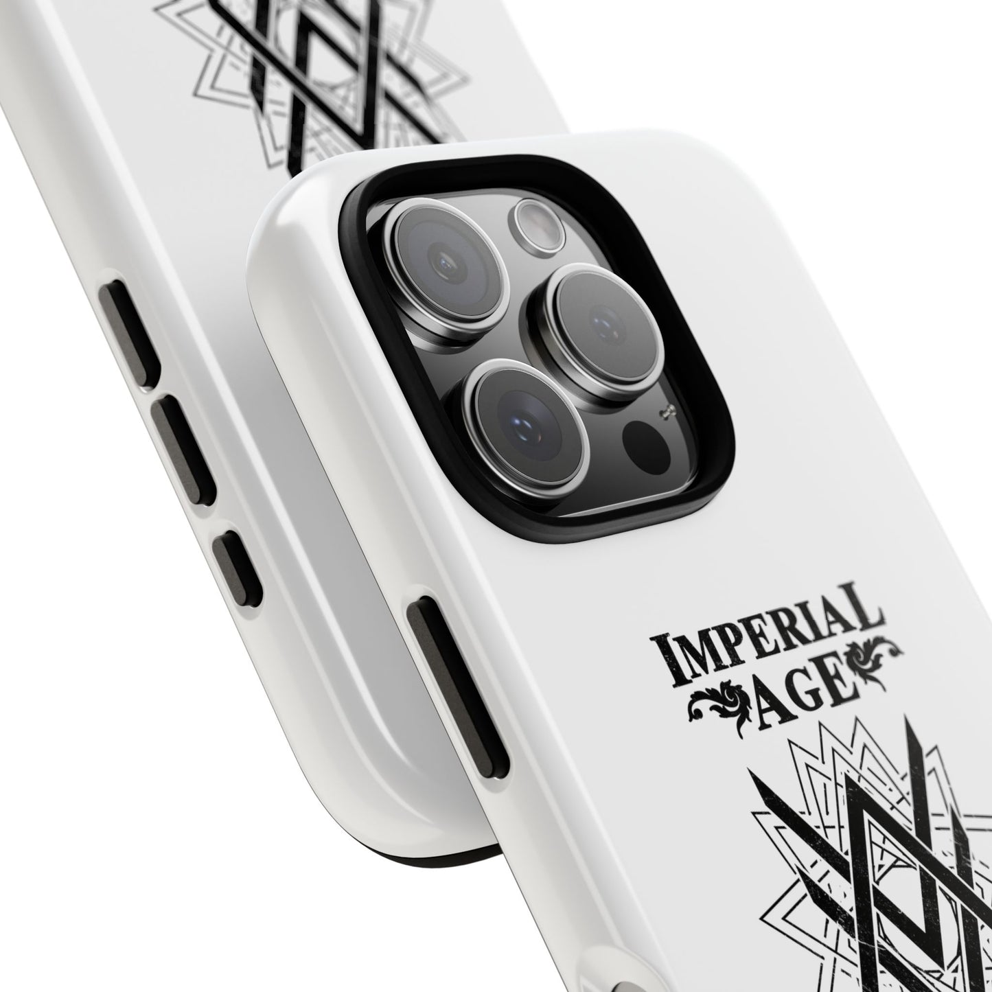 SUMMER COLLECTION - Tough iPhone Case White (Black Print)