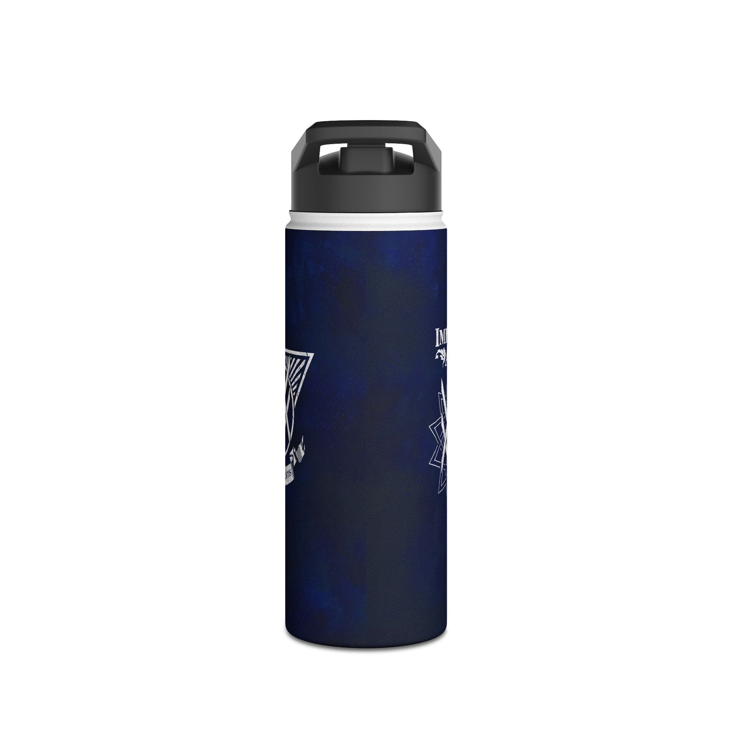SUMMER COLLECTION - Steel Water Bottle navy (White Print)
