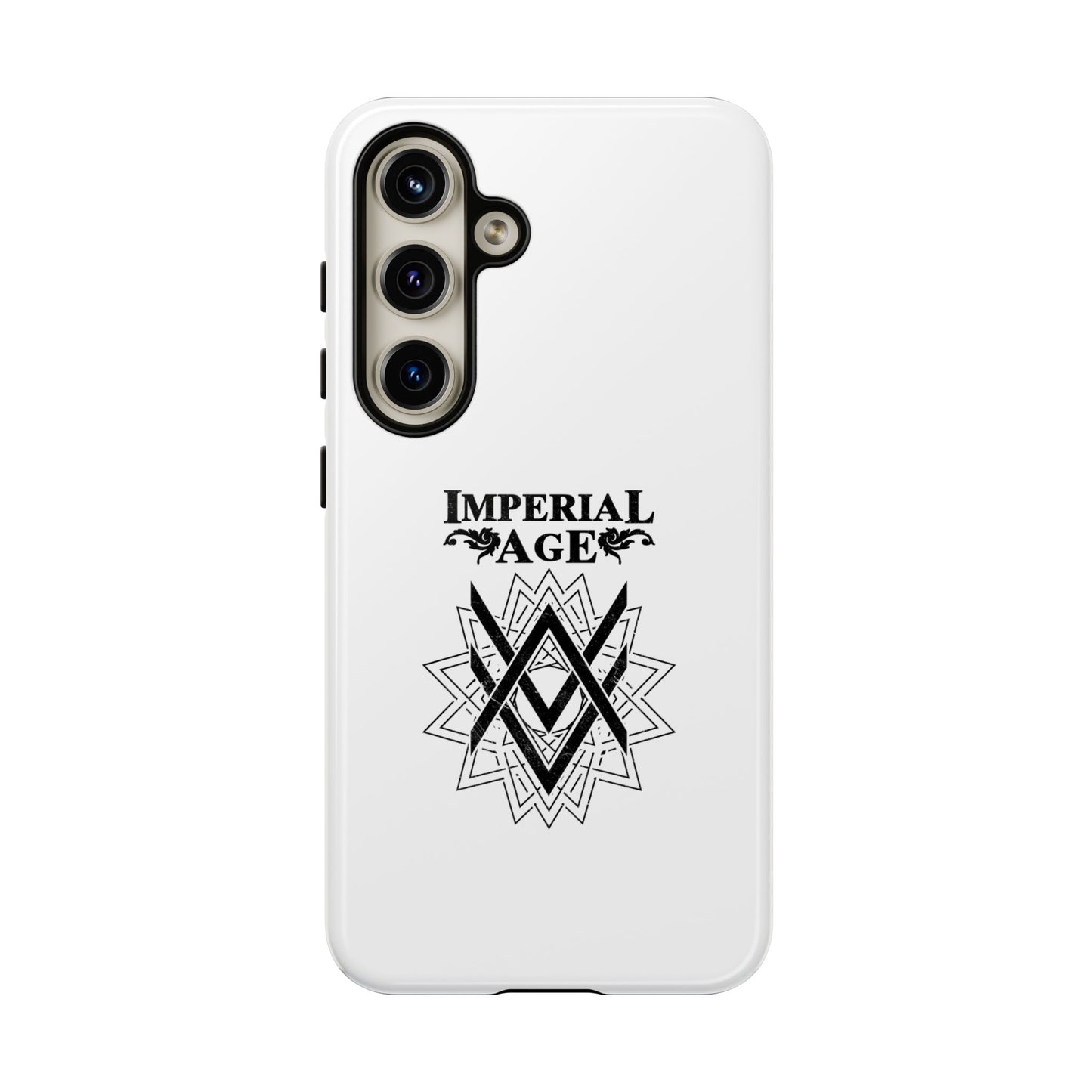 SUMMER COLLECTION - Tough Samsung Galaxy Case White (Black Print)