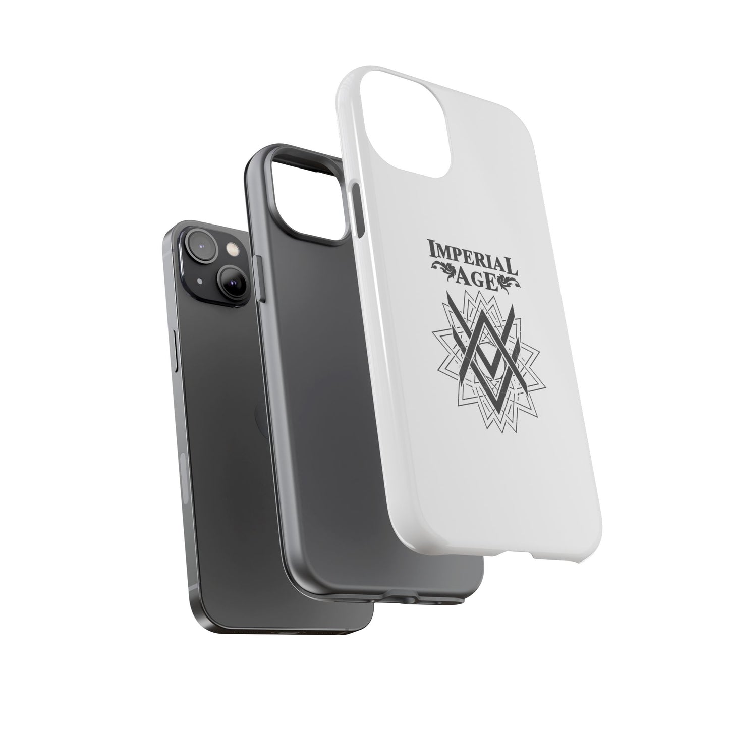 SUMMER COLLECTION - Tough iPhone Case White (Black Print)