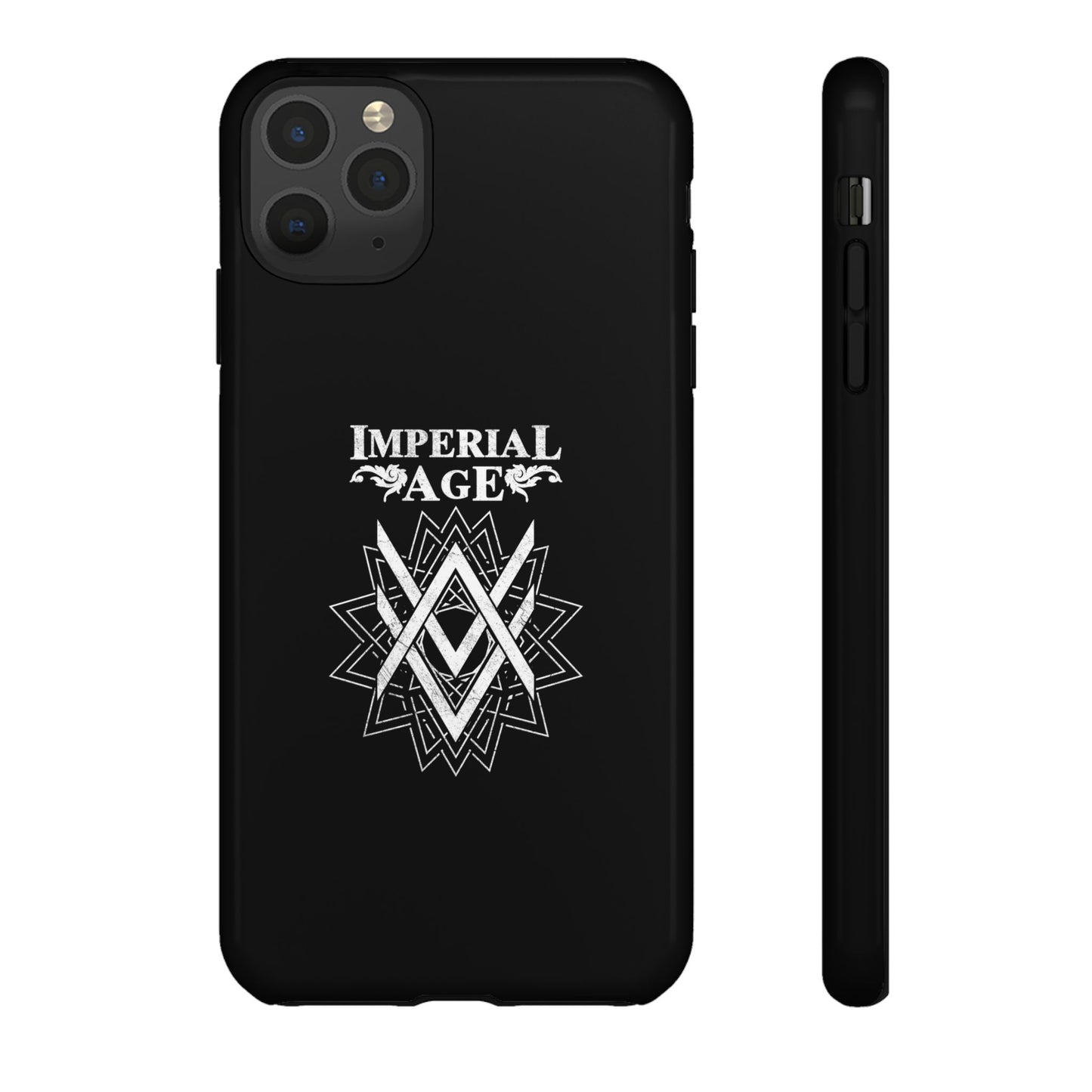 SUMMER COLLECTION - Tough iPhone Case Black (White Print)