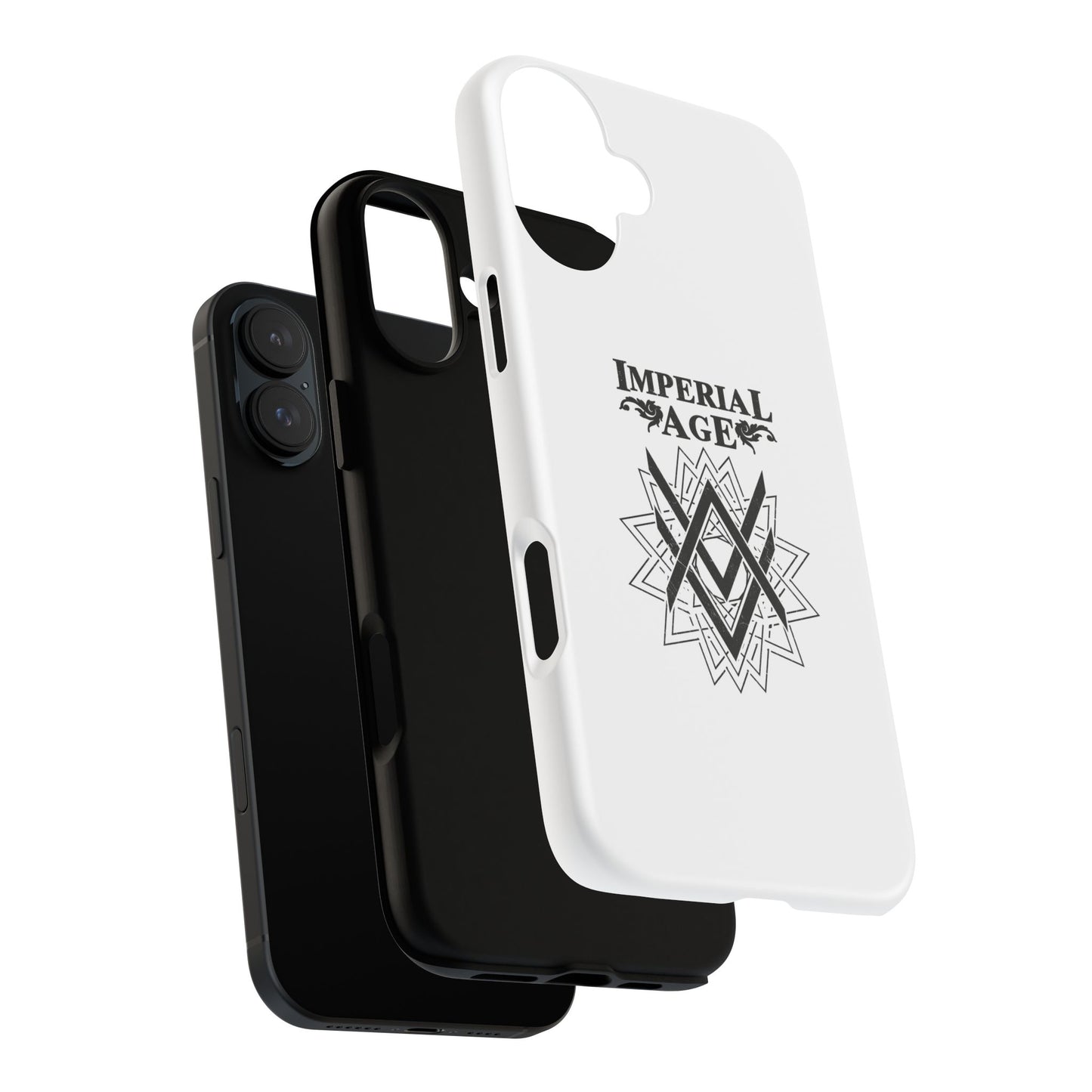 SUMMER COLLECTION - Tough iPhone Case White (Black Print)