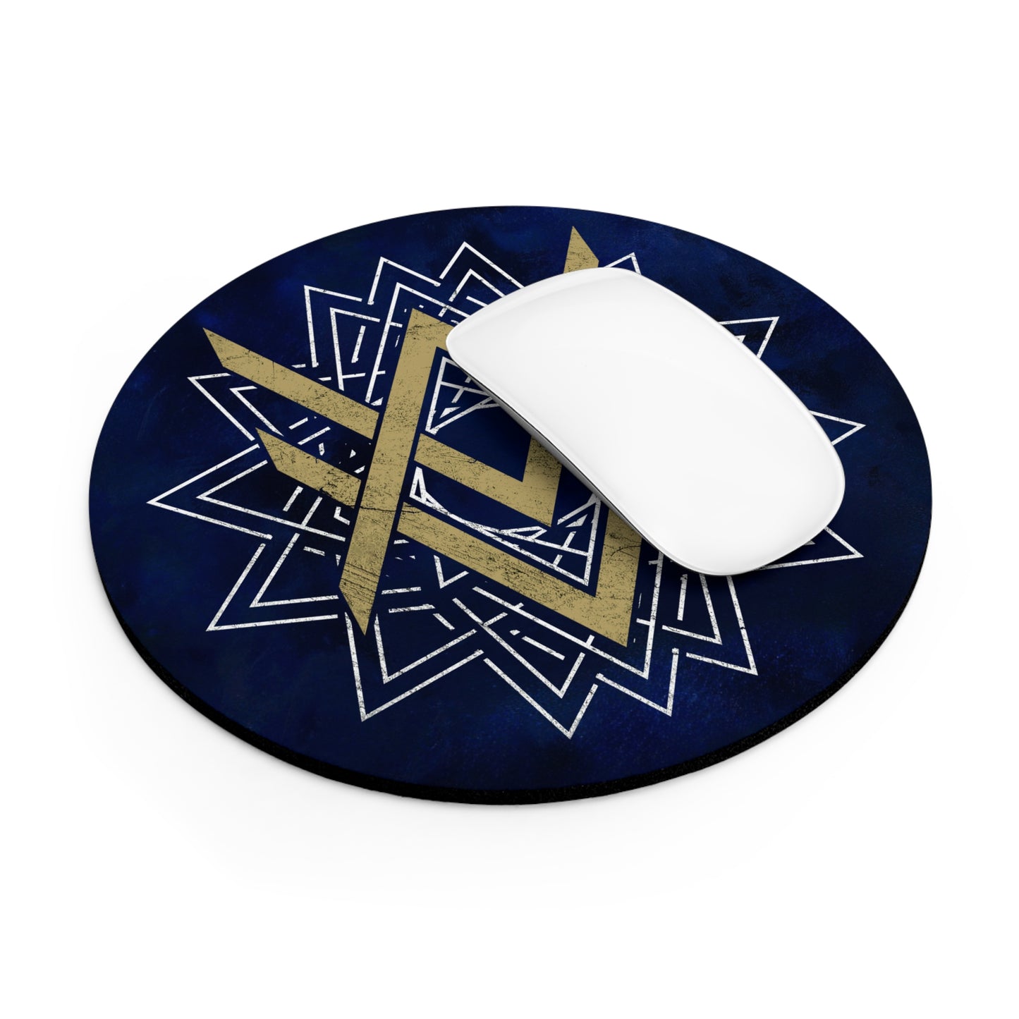 SUMMER COLLECTION - Mouse Pad Navy (Gold-White Print)