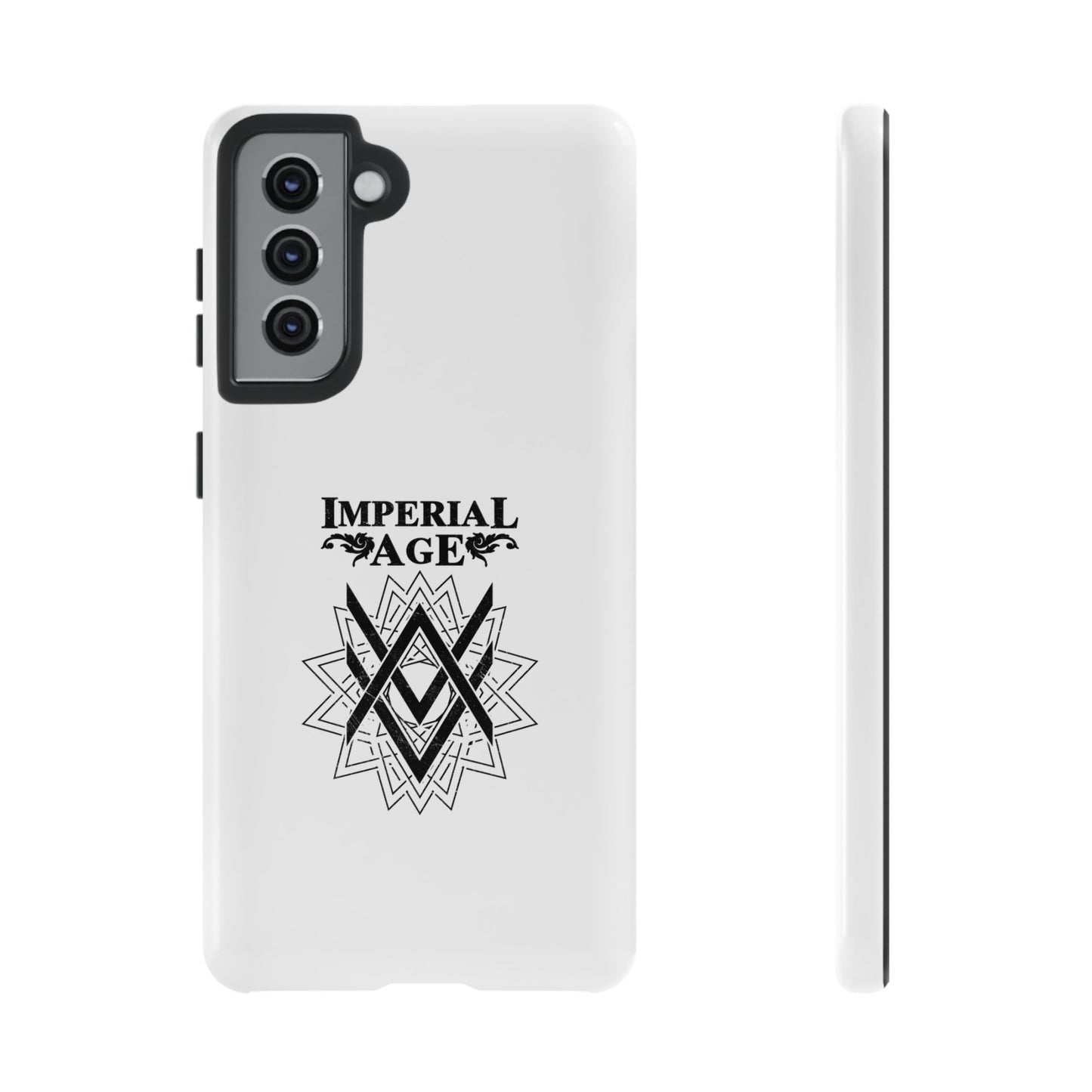 SUMMER COLLECTION - Tough Samsung Galaxy Case White (Black Print)