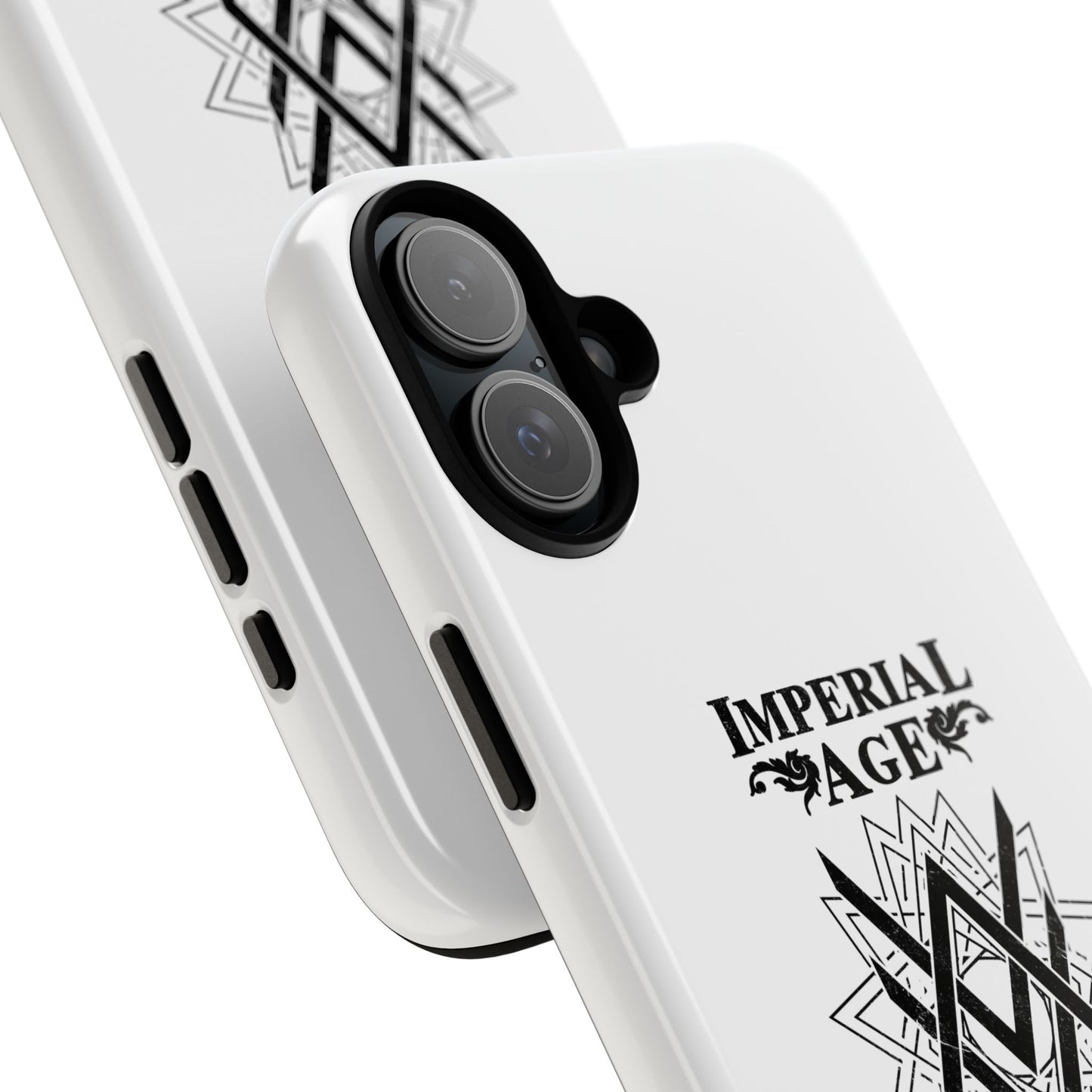SUMMER COLLECTION - Tough iPhone Case White (Black Print)