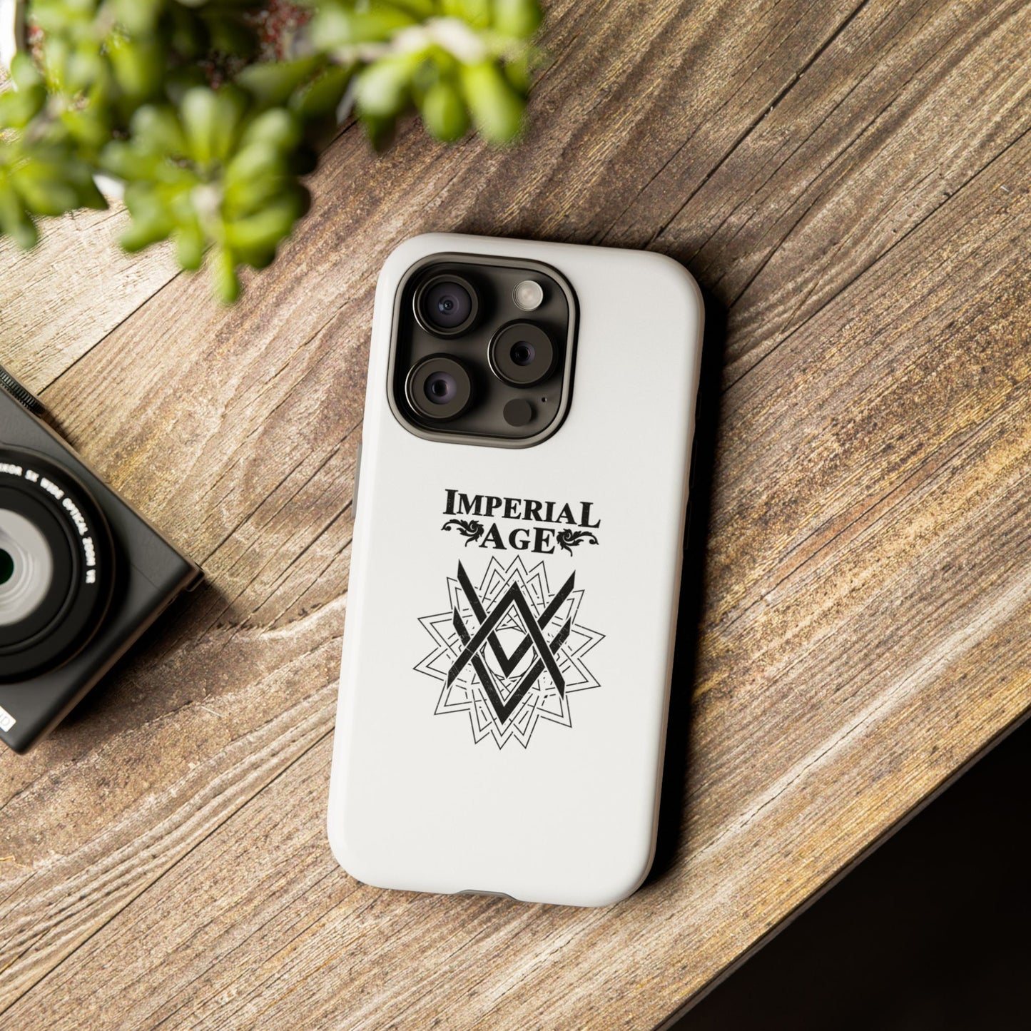 SUMMER COLLECTION - Tough iPhone Case White (Black Print)