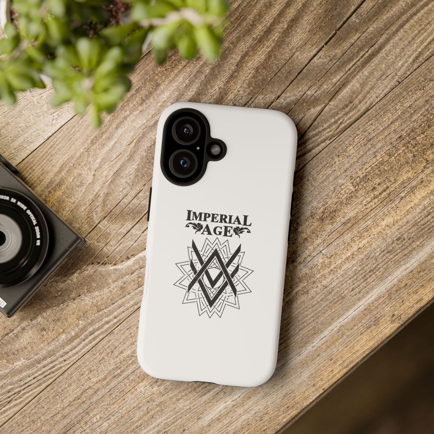 SUMMER COLLECTION - Tough iPhone Case White (Black Print)