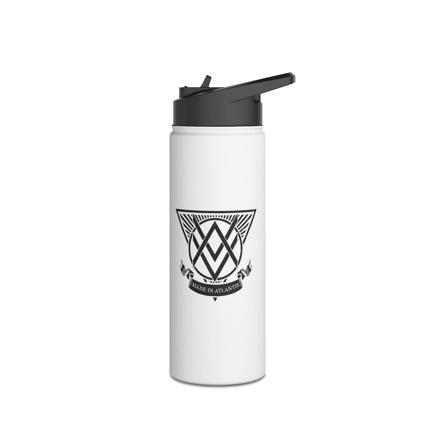 SUMMER COLLECTION - Steel Water Bottle White (BlackPrint)