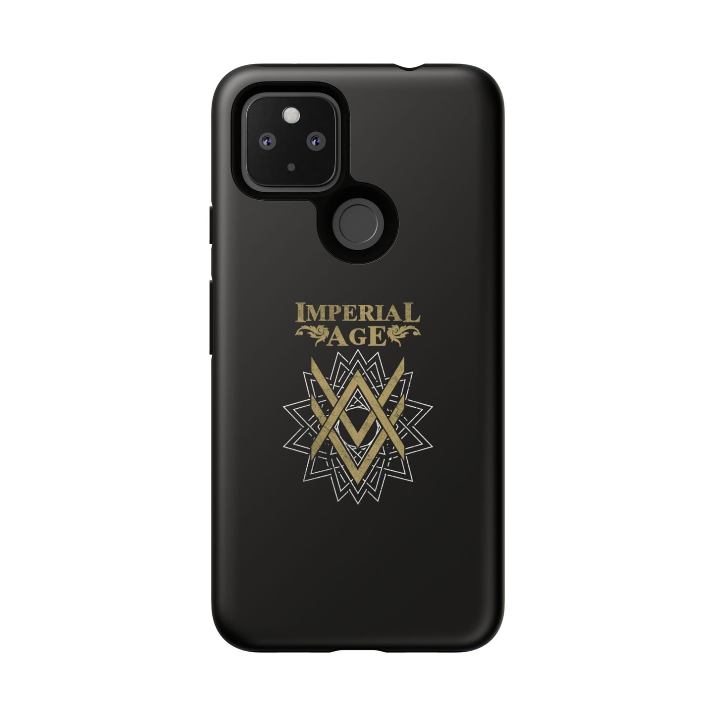 SUMMER COLLECTION - Tough Google Pixel Case Black (Gold-White Print)