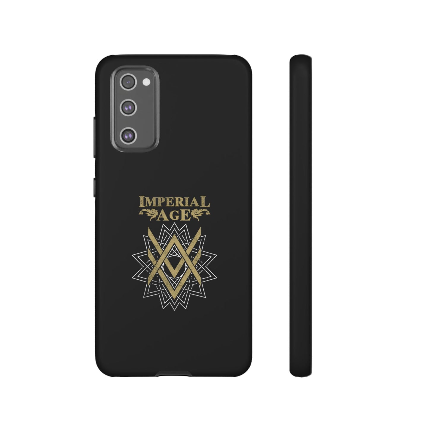 SUMMER COLLECTION - Tough Samsung Galaxy Case Black (Gold-White Print)