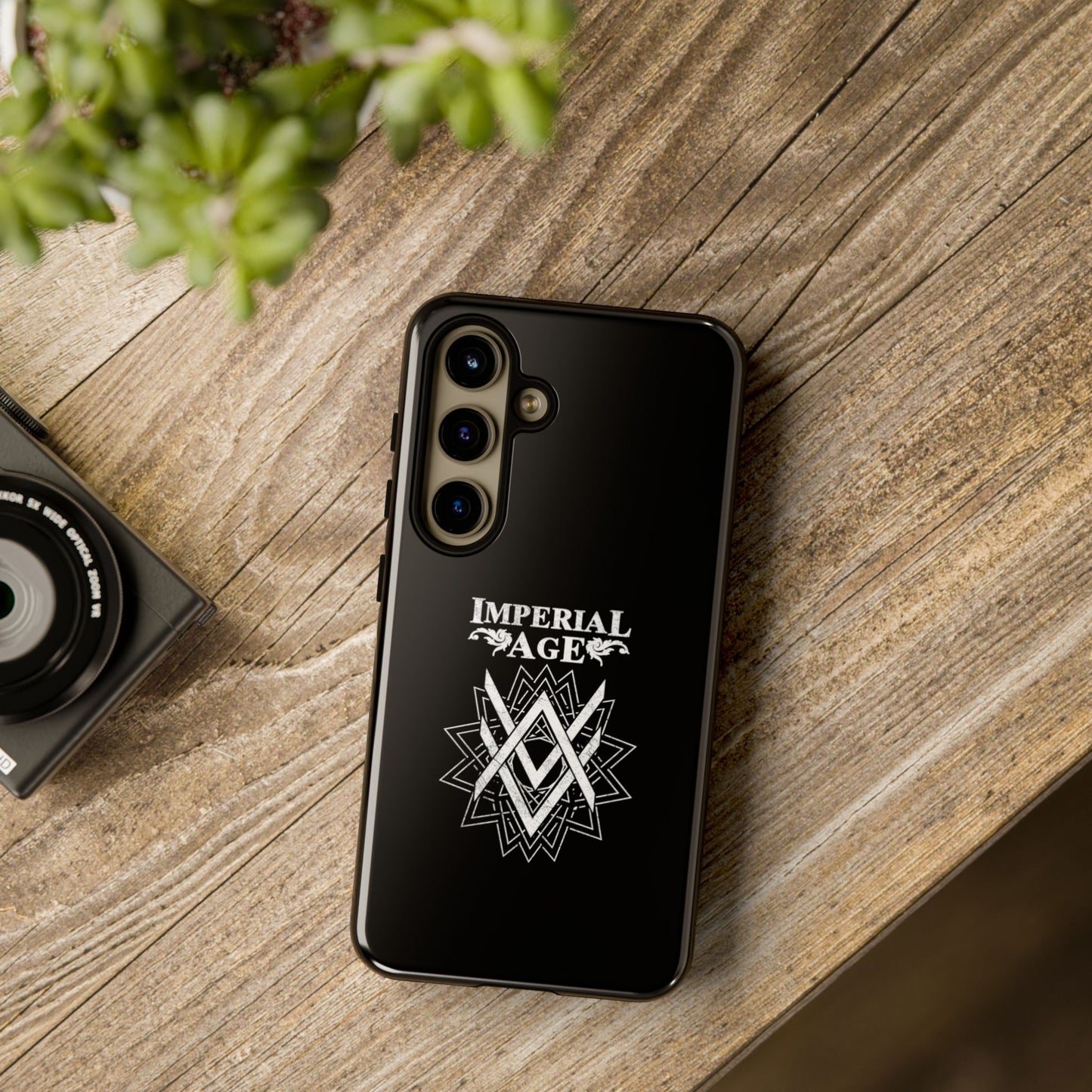 SUMMER COLLECTION - Tough Samsung Galaxy Case Black (White Print)