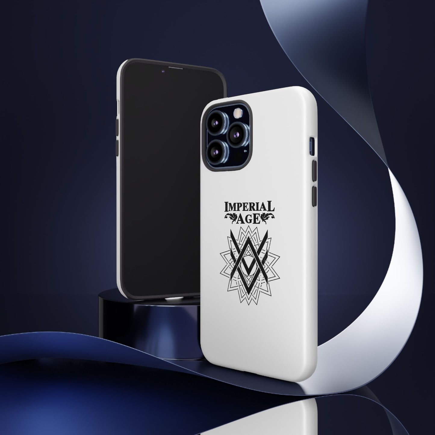 SUMMER COLLECTION - Tough iPhone Case White (Black Print)