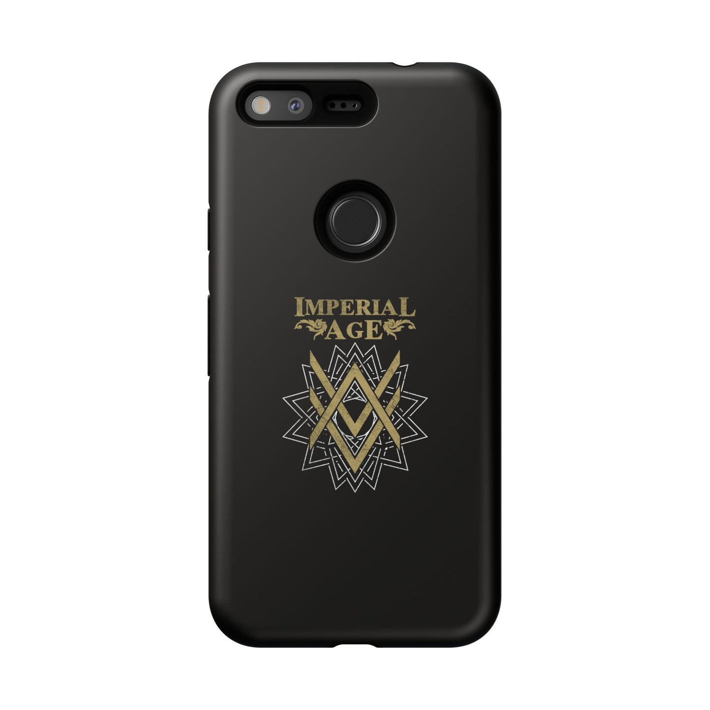 SUMMER COLLECTION - Tough Google Pixel Case Black (Gold-White Print)