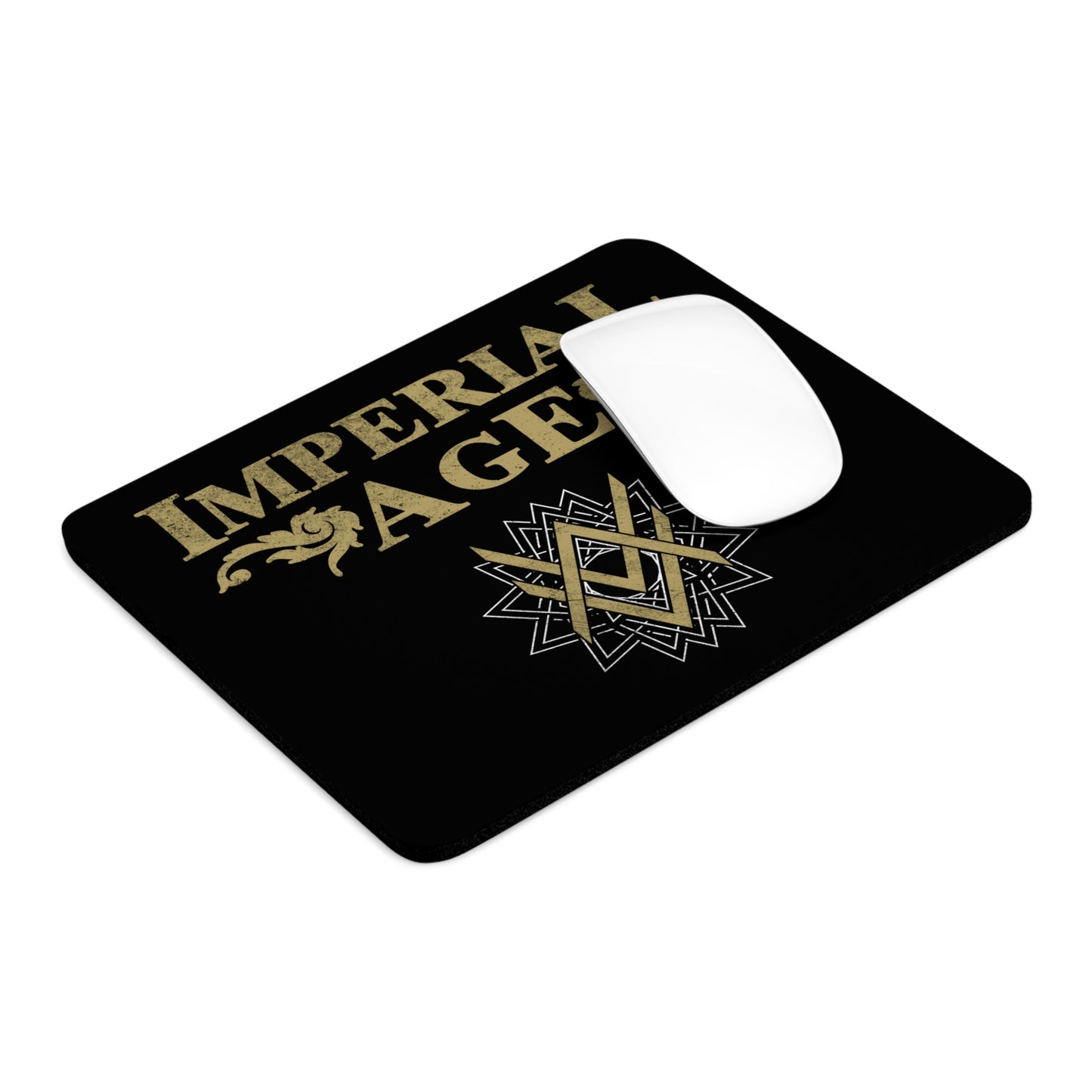 SUMMER COLLECTION - Mouse Pad Black (Gold-White Print)