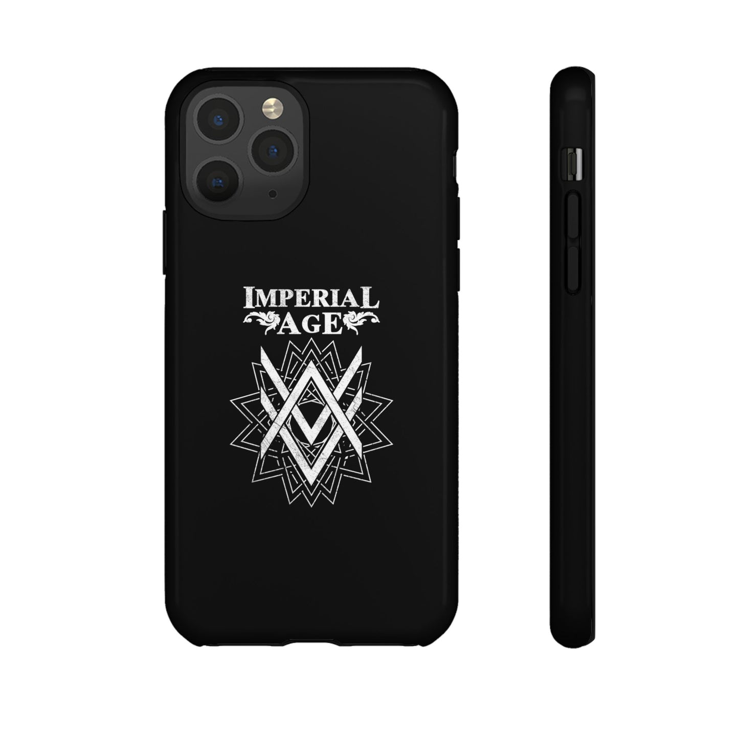SUMMER COLLECTION - Tough iPhone Case Black (White Print)