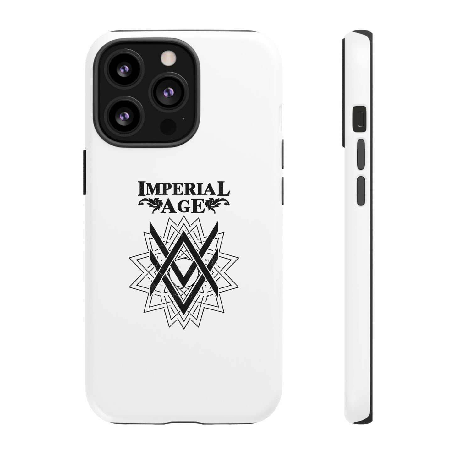 SUMMER COLLECTION - Tough iPhone Case White (Black Print)
