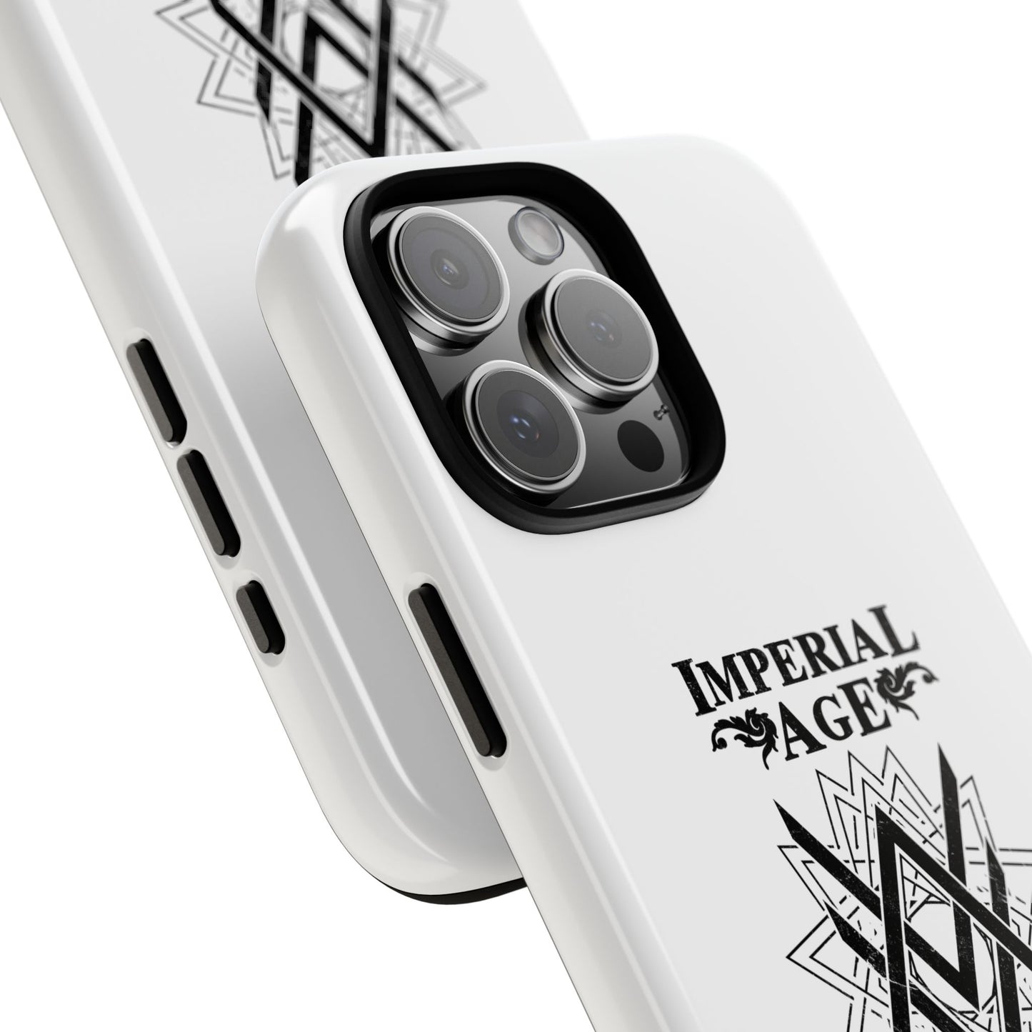 SUMMER COLLECTION - Tough iPhone Case White (Black Print)