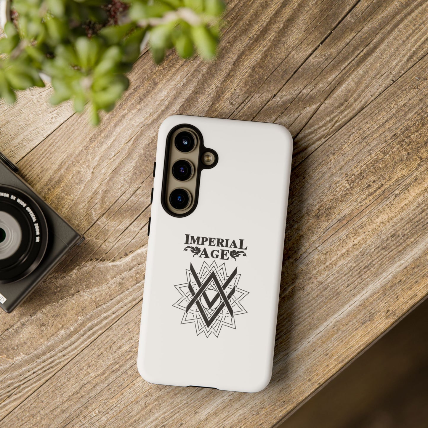 SUMMER COLLECTION - Tough Samsung Galaxy Case White (Black Print)