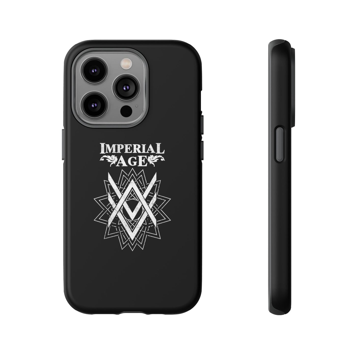 SUMMER COLLECTION - Tough iPhone Case Black (White Print)