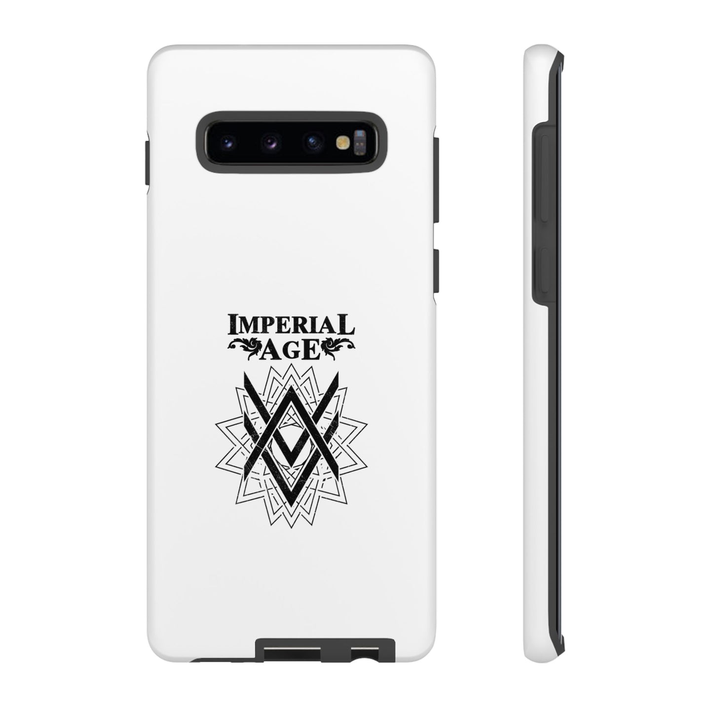 SUMMER COLLECTION - Tough Samsung Galaxy Case White (Black Print)