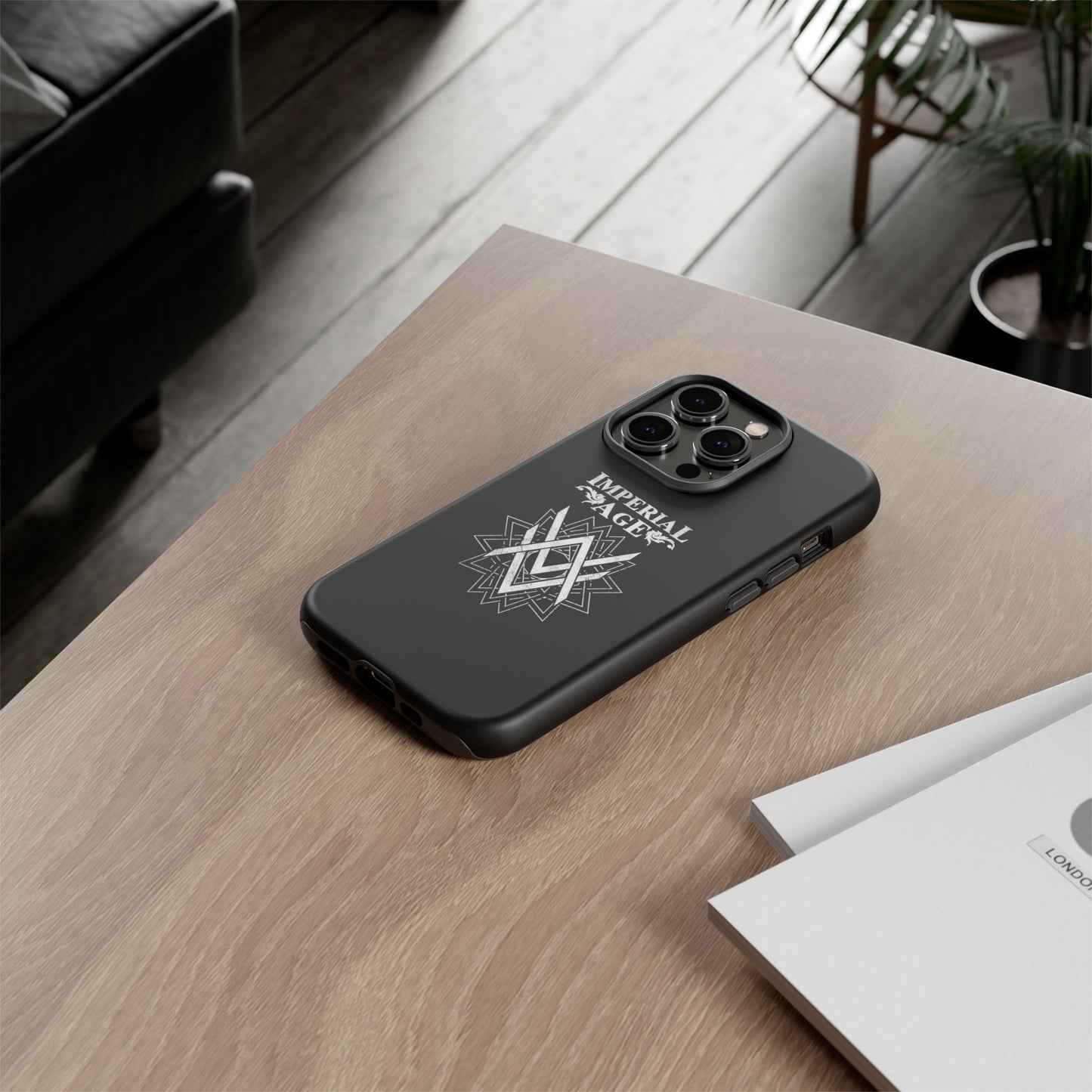 SUMMER COLLECTION - Tough iPhone Case Black (White Print)