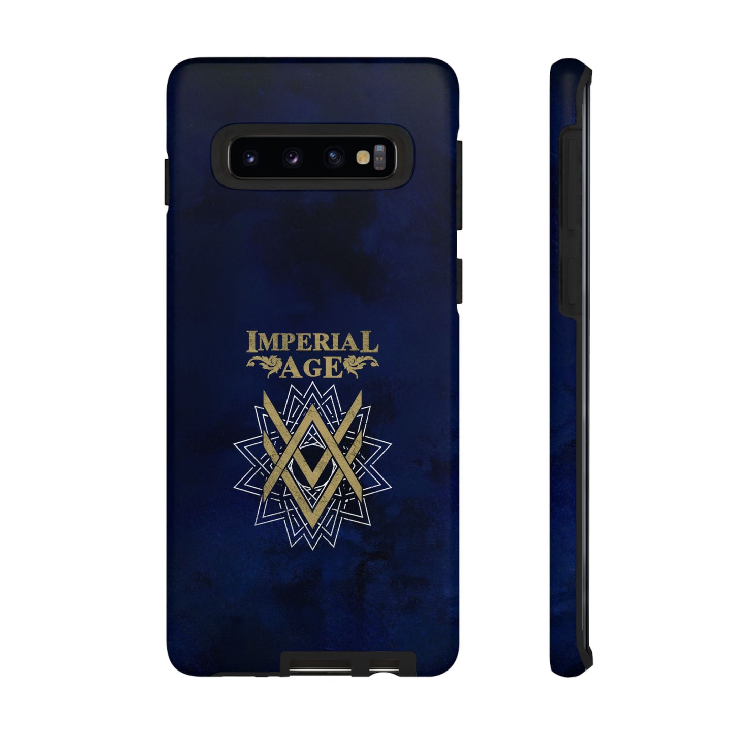 SUMMER COLLECTION - Tough Samsung Galaxy Case Navy (Gold-White Print)