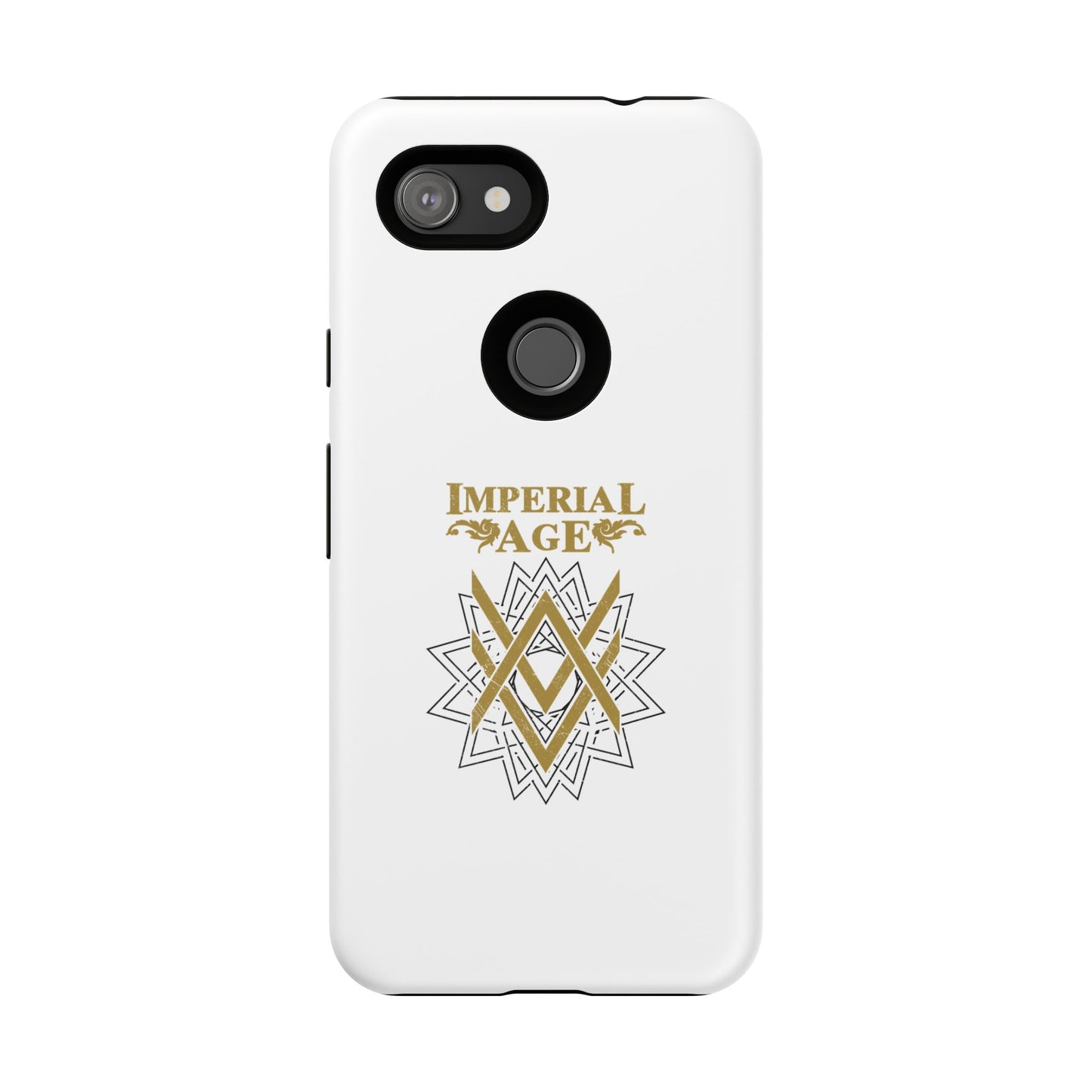 SUMMER COLLECTION - Tough Google Pixel Case White (Gold-White Print)