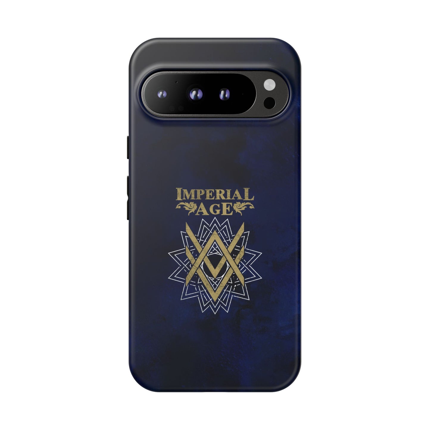 SUMMER COLLECTION - Tough Google Pixel Case Navy (Gold-White Print)