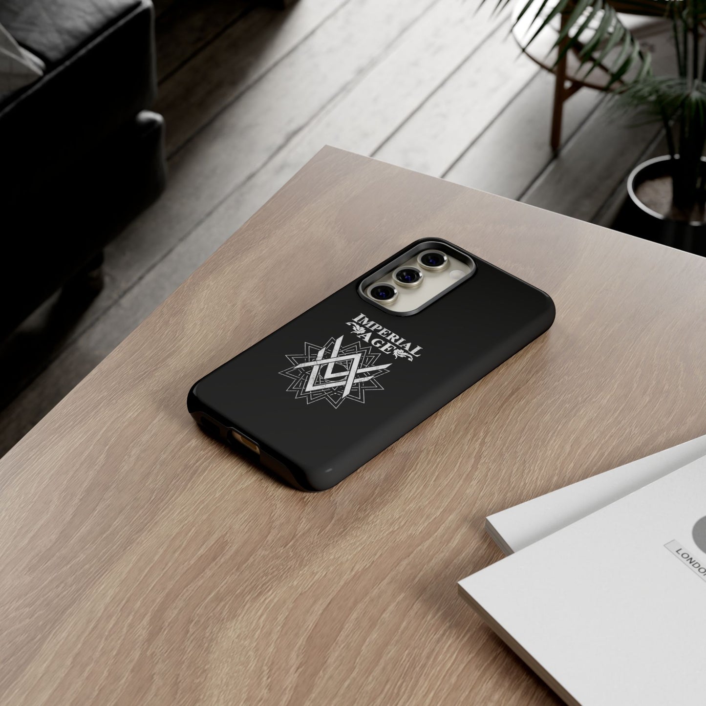 SUMMER COLLECTION - Tough Samsung Galaxy Case Black (White Print)
