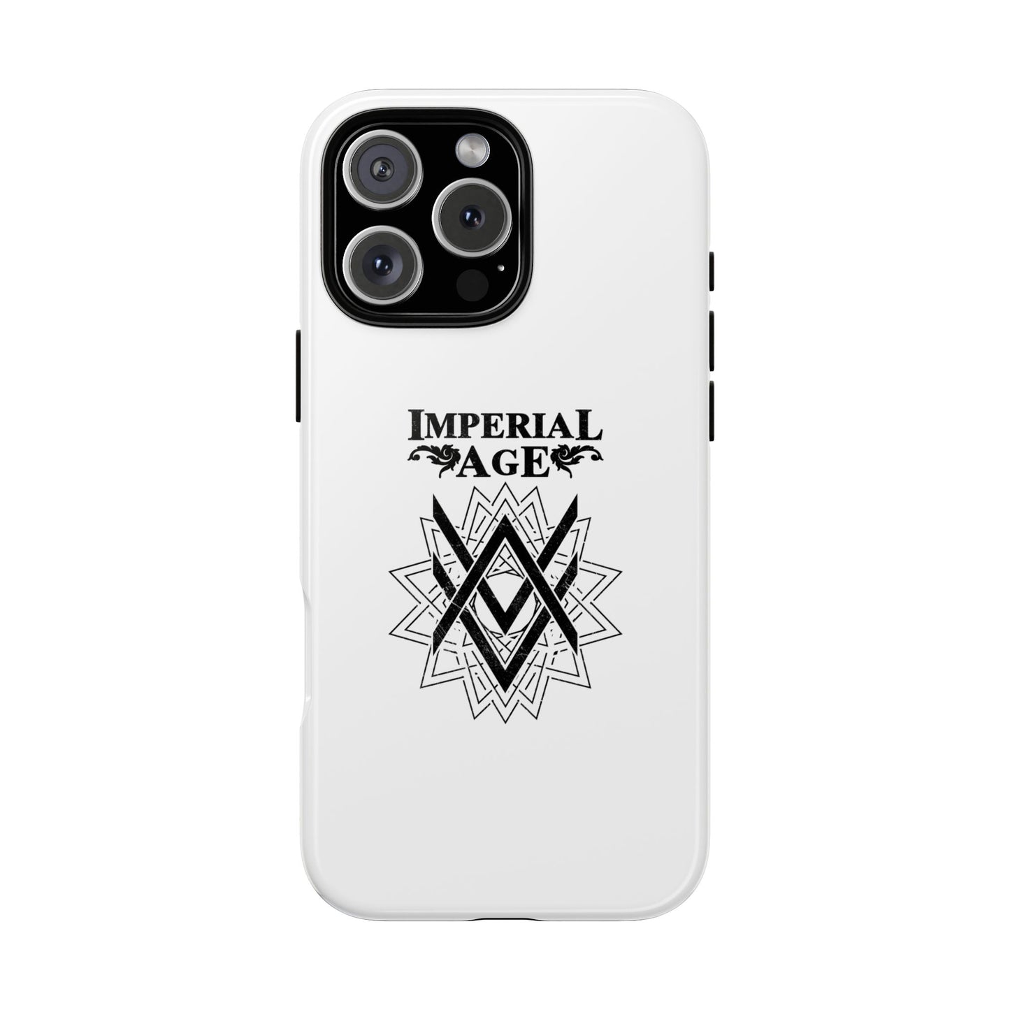SUMMER COLLECTION - Tough iPhone Case White (Black Print)