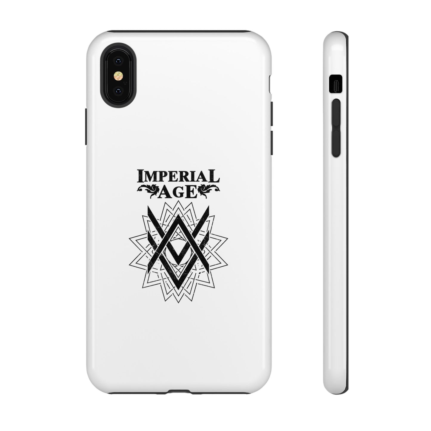 SUMMER COLLECTION - Tough iPhone Case White (Black Print)
