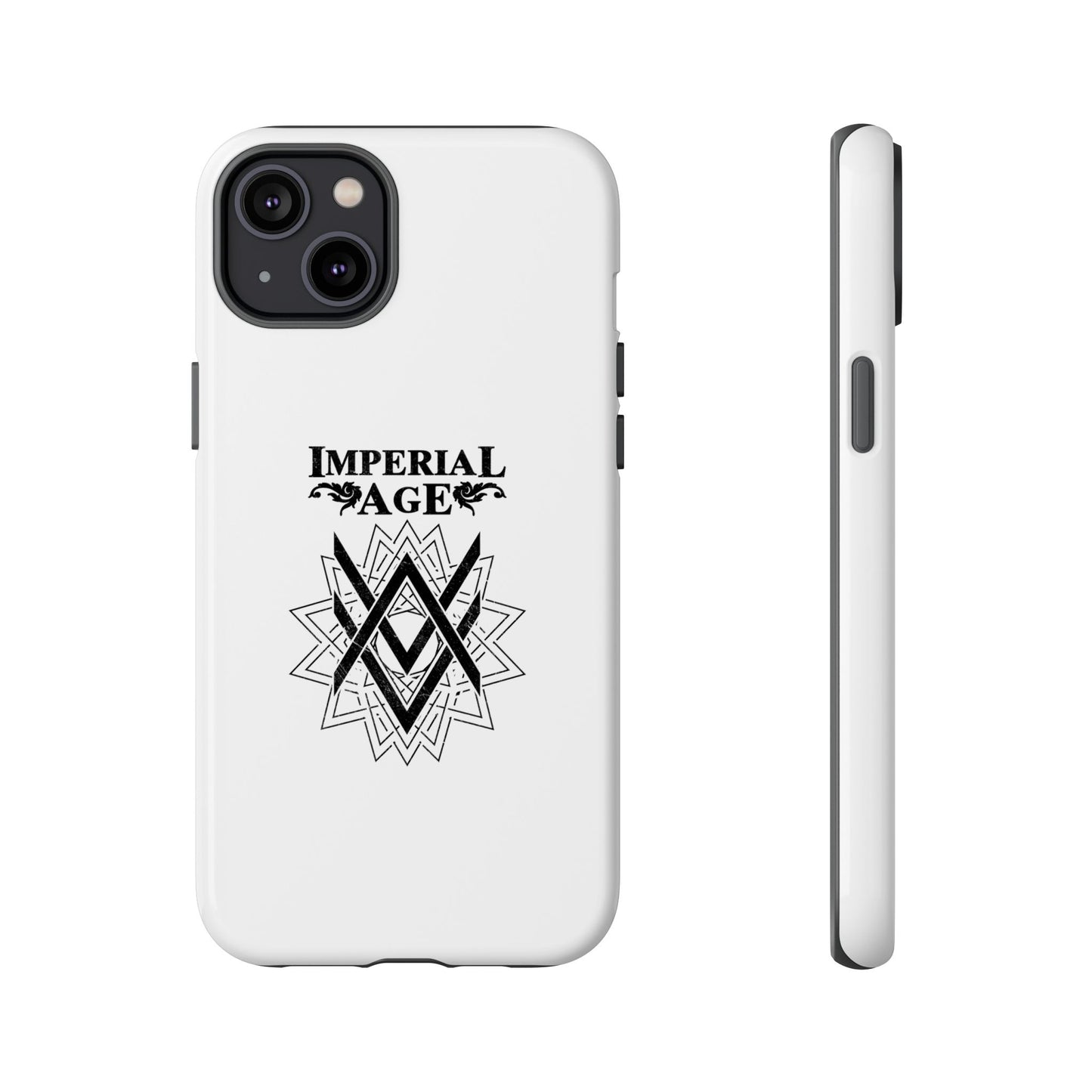 SUMMER COLLECTION - Tough iPhone Case White (Black Print)